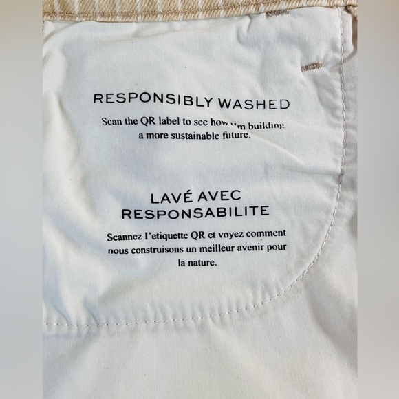 Frame High N Tight Striped Denim Mini Skirt, Color Sand Multi, Size 25 - Picture 11 of 11